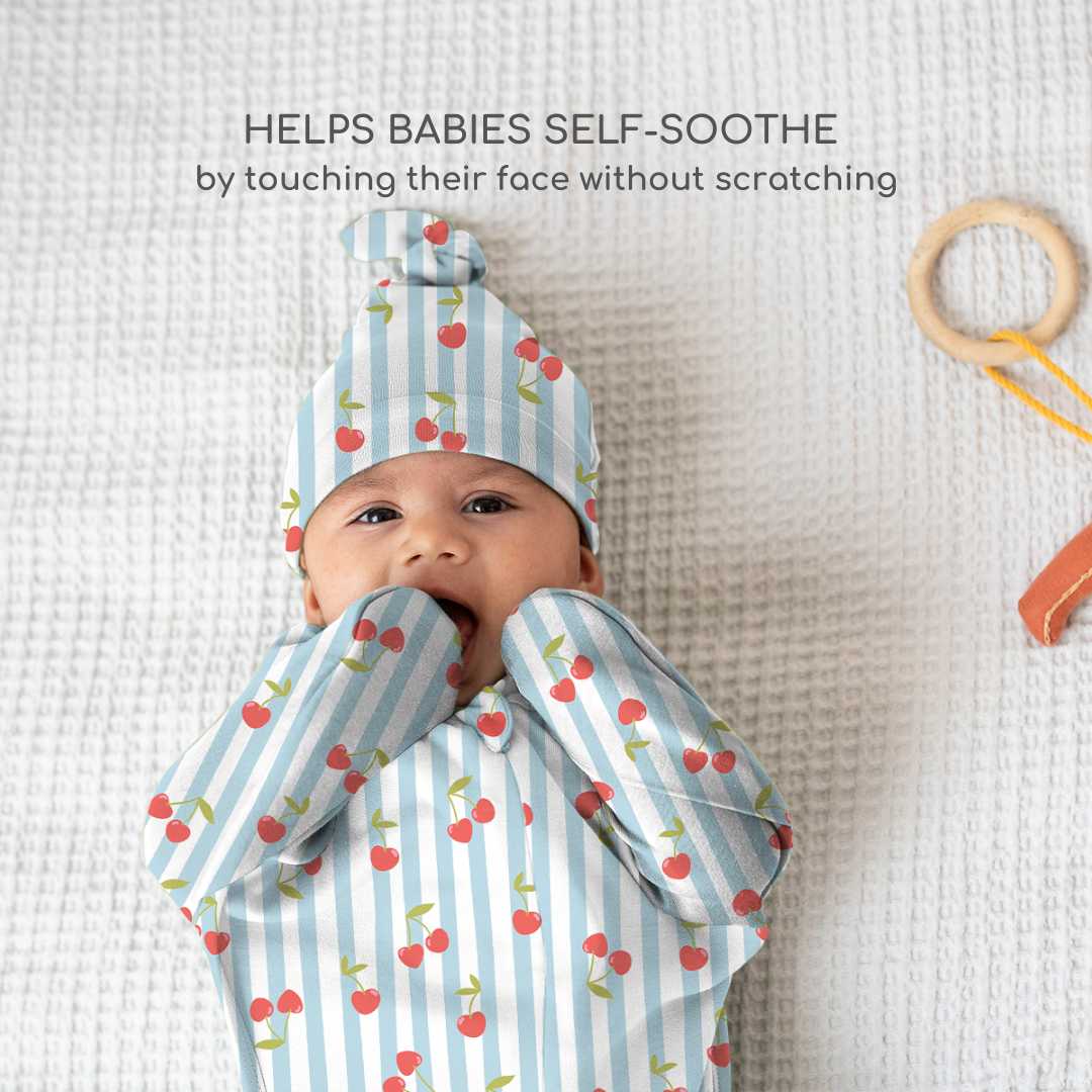 bamboo hands up swaddle pod for baby - prints