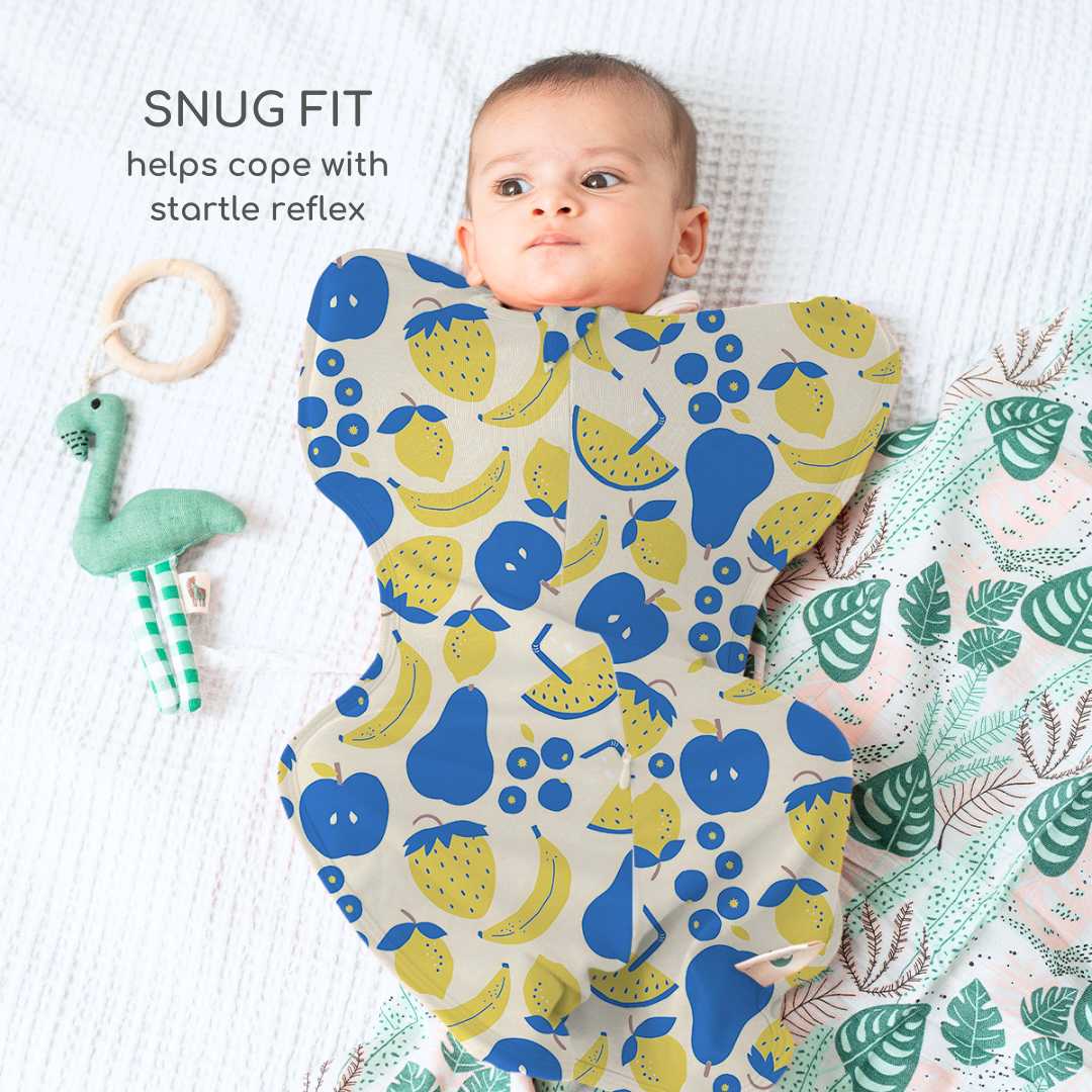 bamboo hands up swaddle pod for baby - prints