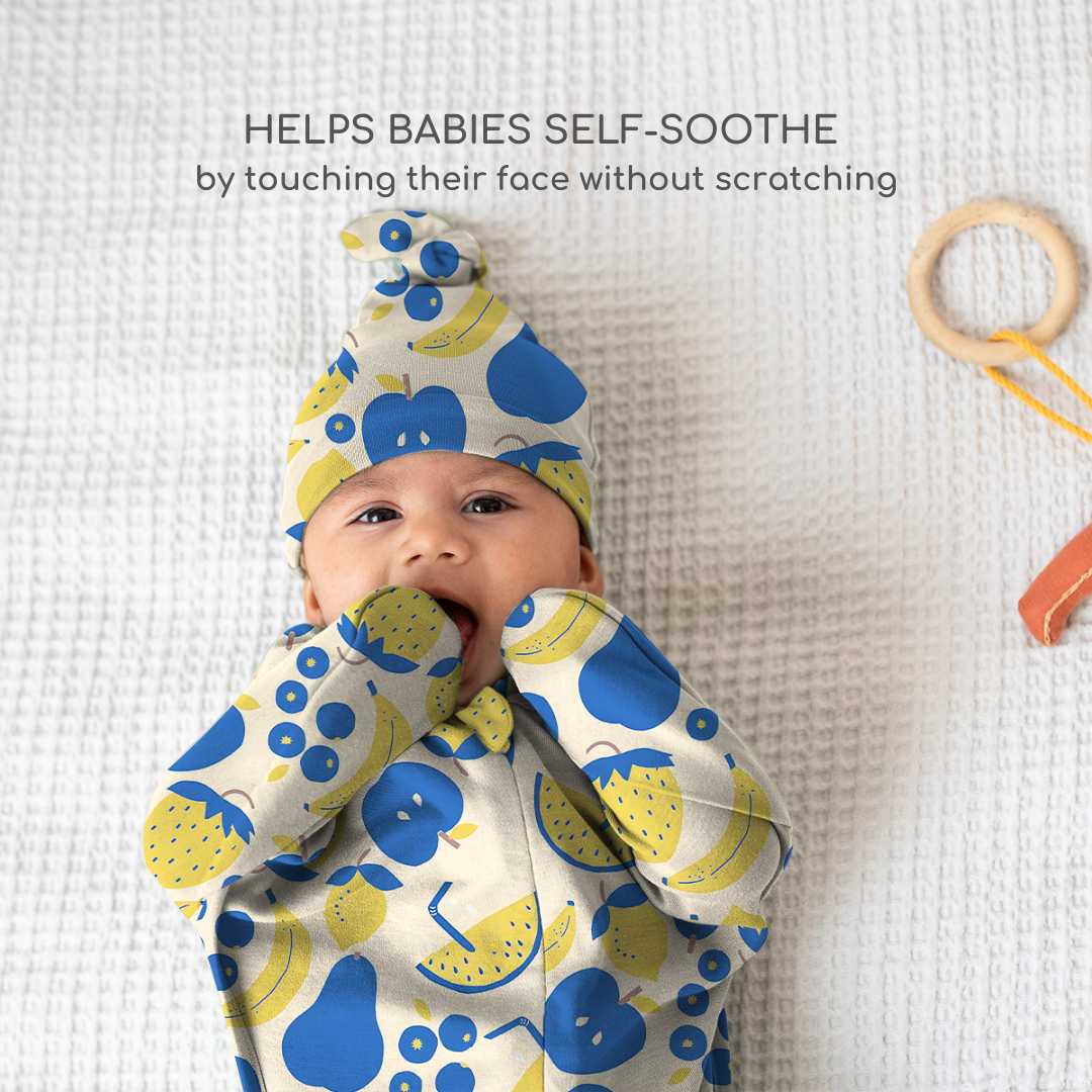 bamboo hands up swaddle pod for baby - prints