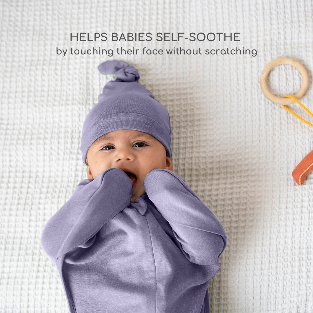 bamboo hands up swaddle pod for baby - solid colours