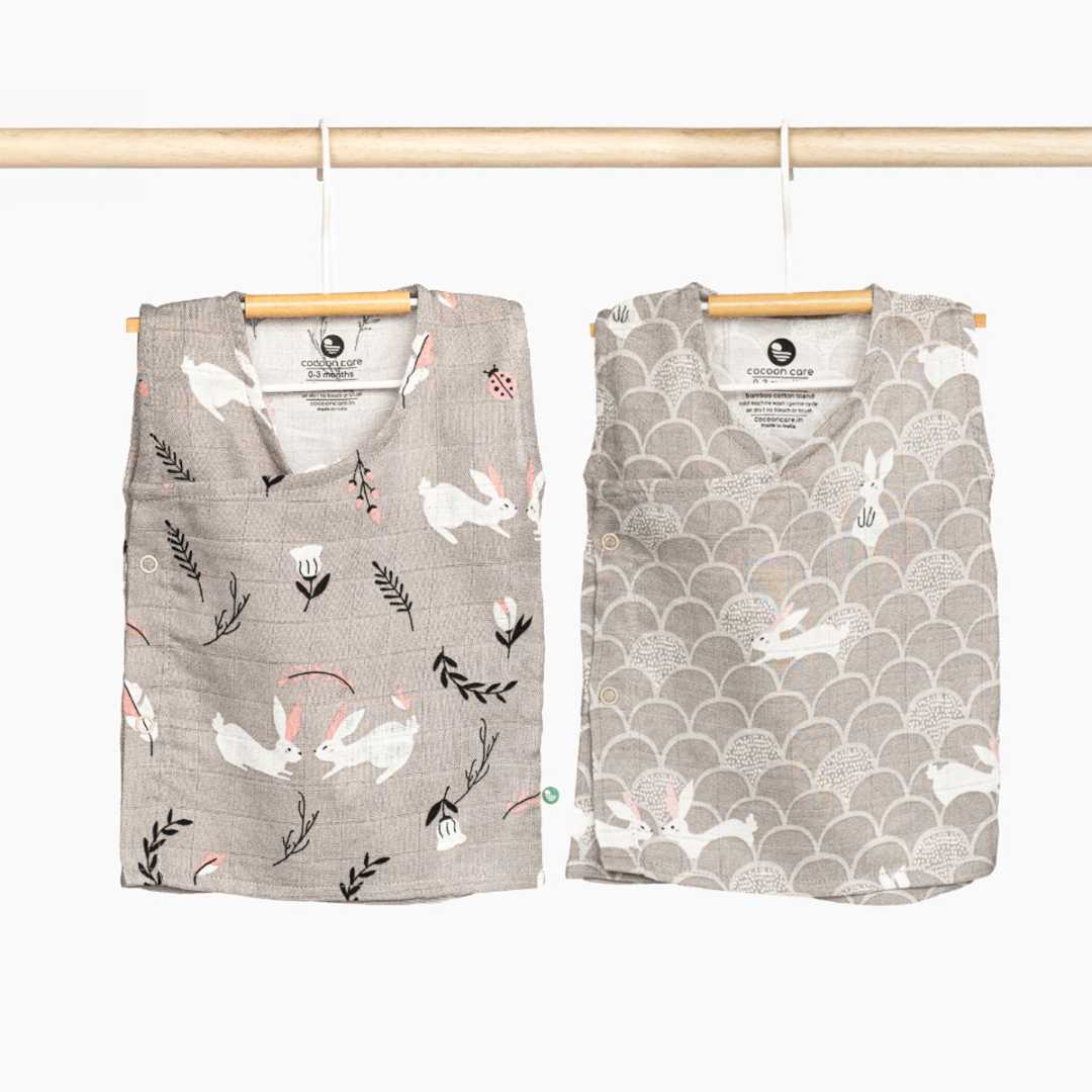 bamboo muslin kimono vest pack of 2