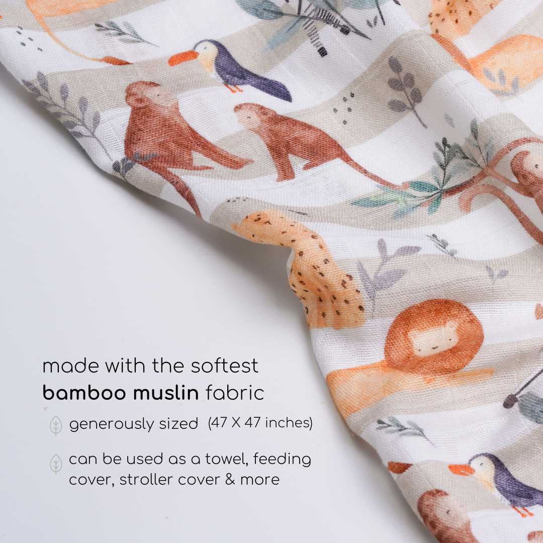 bamboo muslin swaddle pack of 2