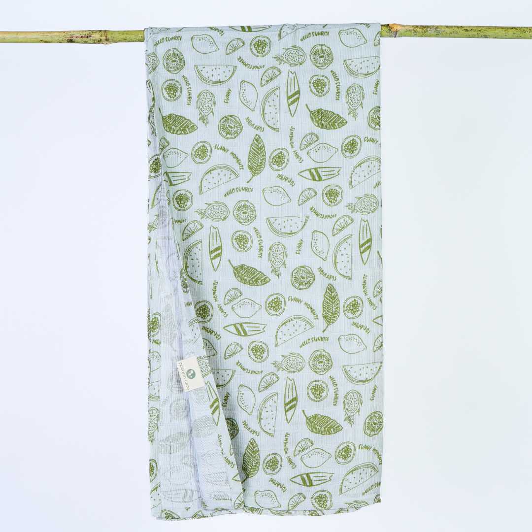 bamboo muslin swaddle - enchanted garden