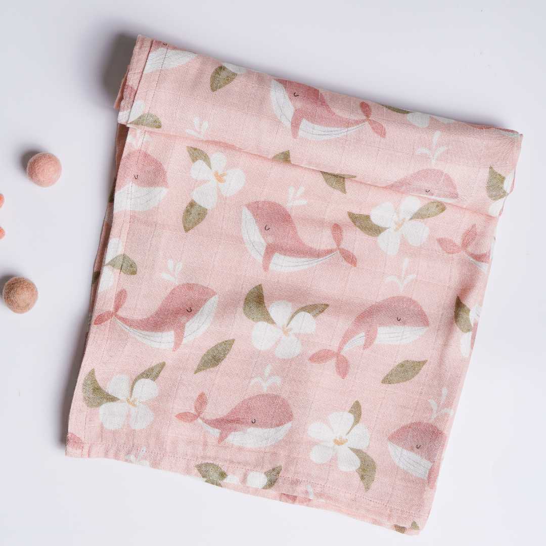 bamboo muslin swaddle - by the sea
