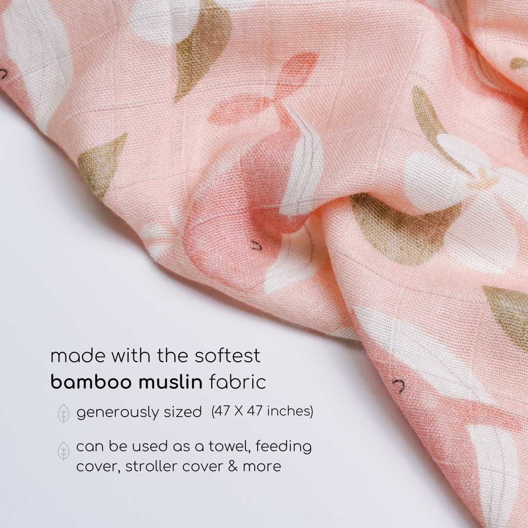 bamboo muslin swaddle - by the sea
