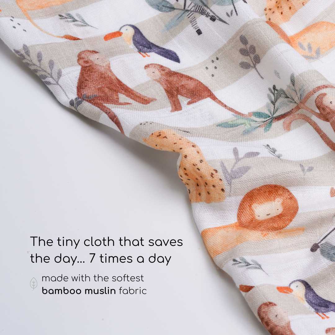 bamboo muslin wash cloth - into the wild