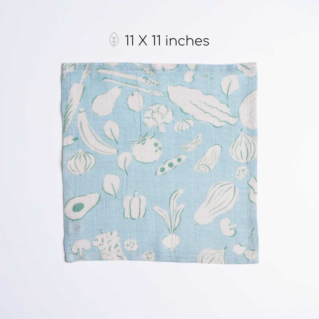 bamboo muslin wash cloth - enchanted garden
