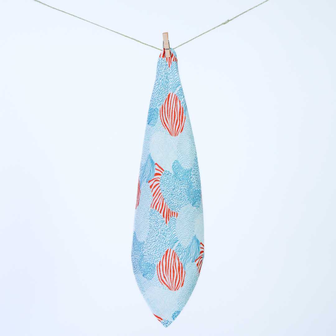 bamboo muslin wash cloth - abstract world
