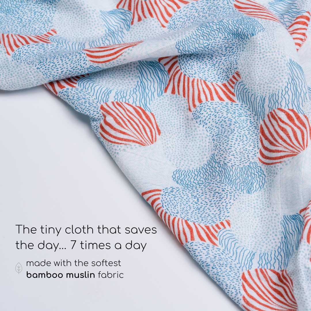 bamboo muslin wash cloth - abstract world