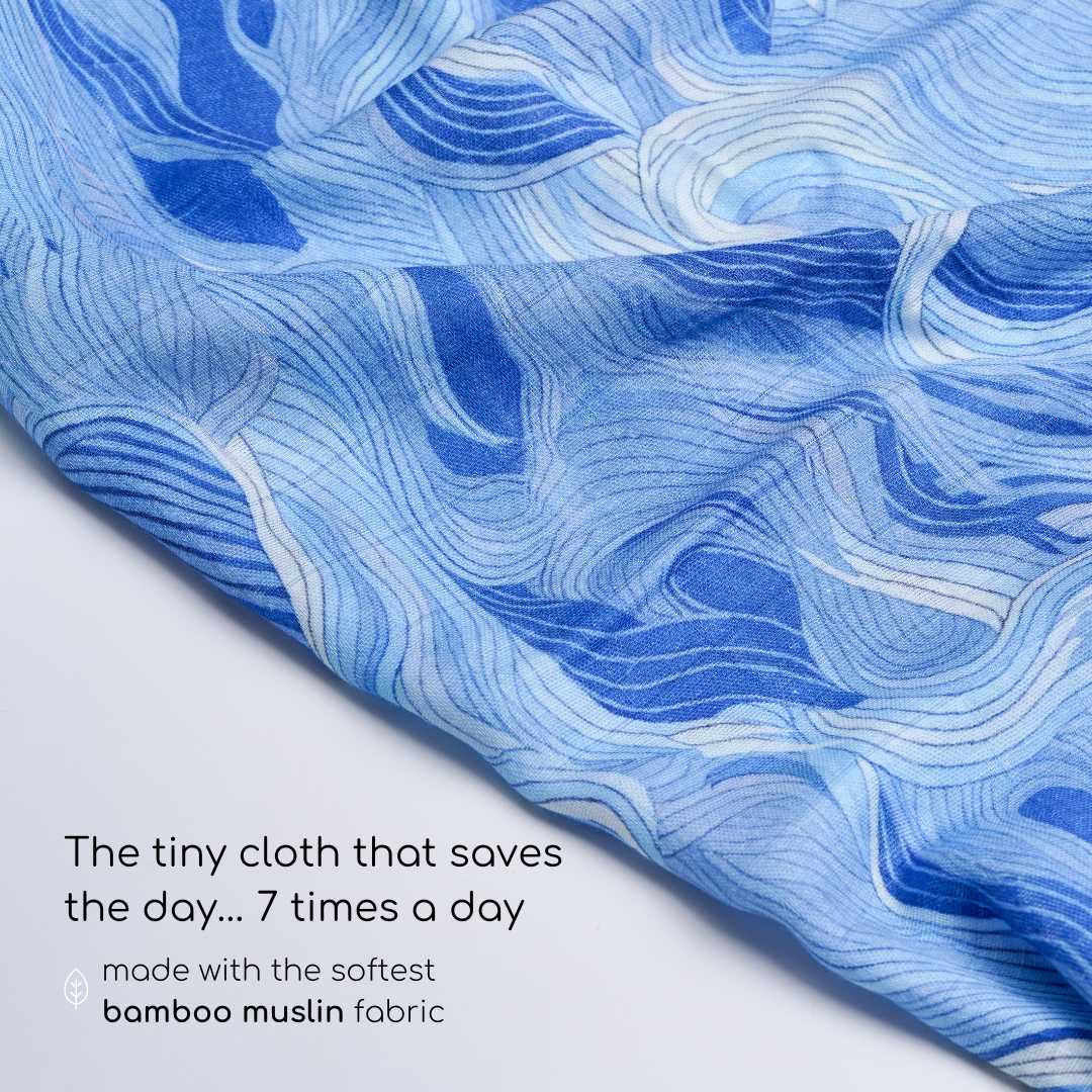bamboo muslin wash cloth - abstract world