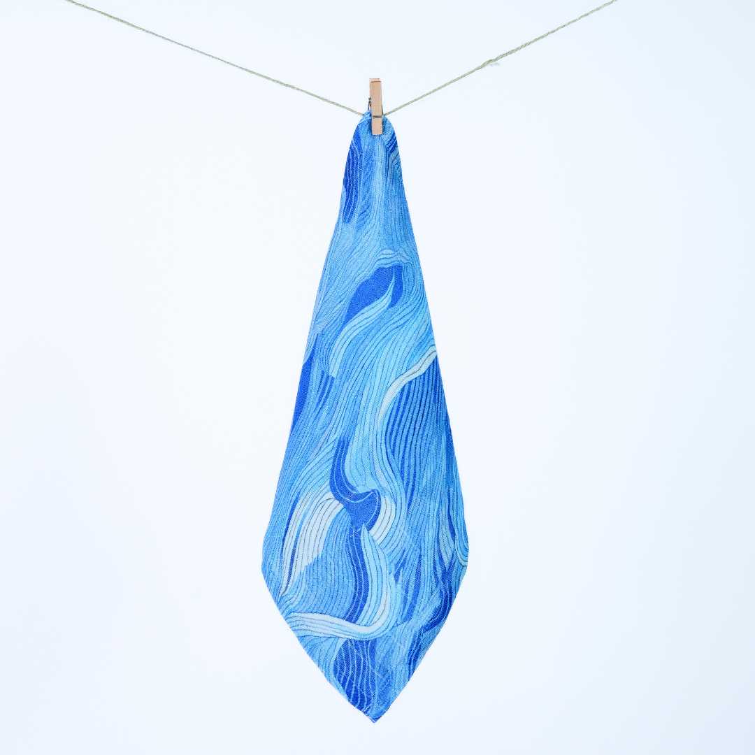 bamboo muslin wash cloth - abstract world