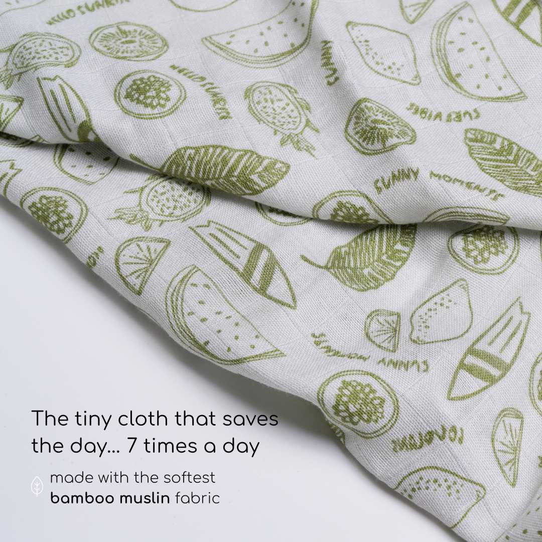 bamboo muslin wash cloth - enchanted garden