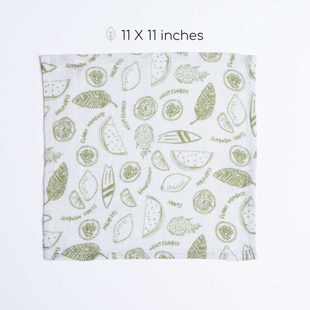 bamboo muslin wash cloth - enchanted garden