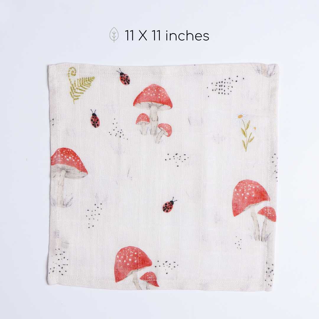 bamboo muslin wash cloth - enchanted garden