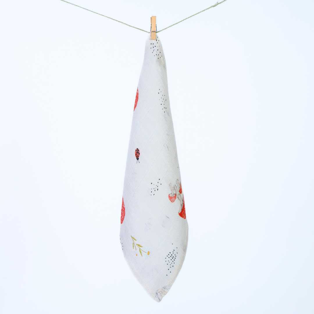 bamboo muslin wash cloth - enchanted garden