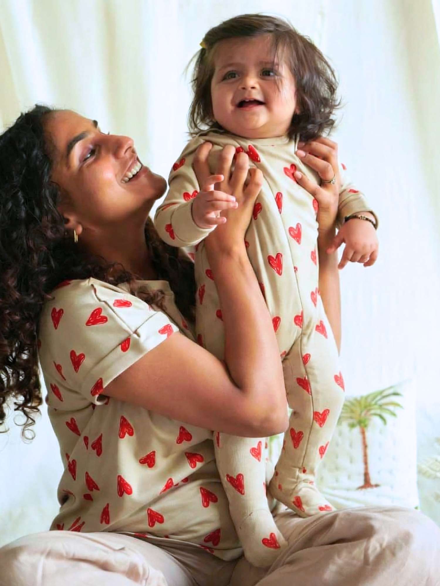 bamboo footed sleepsuit - valentine edit