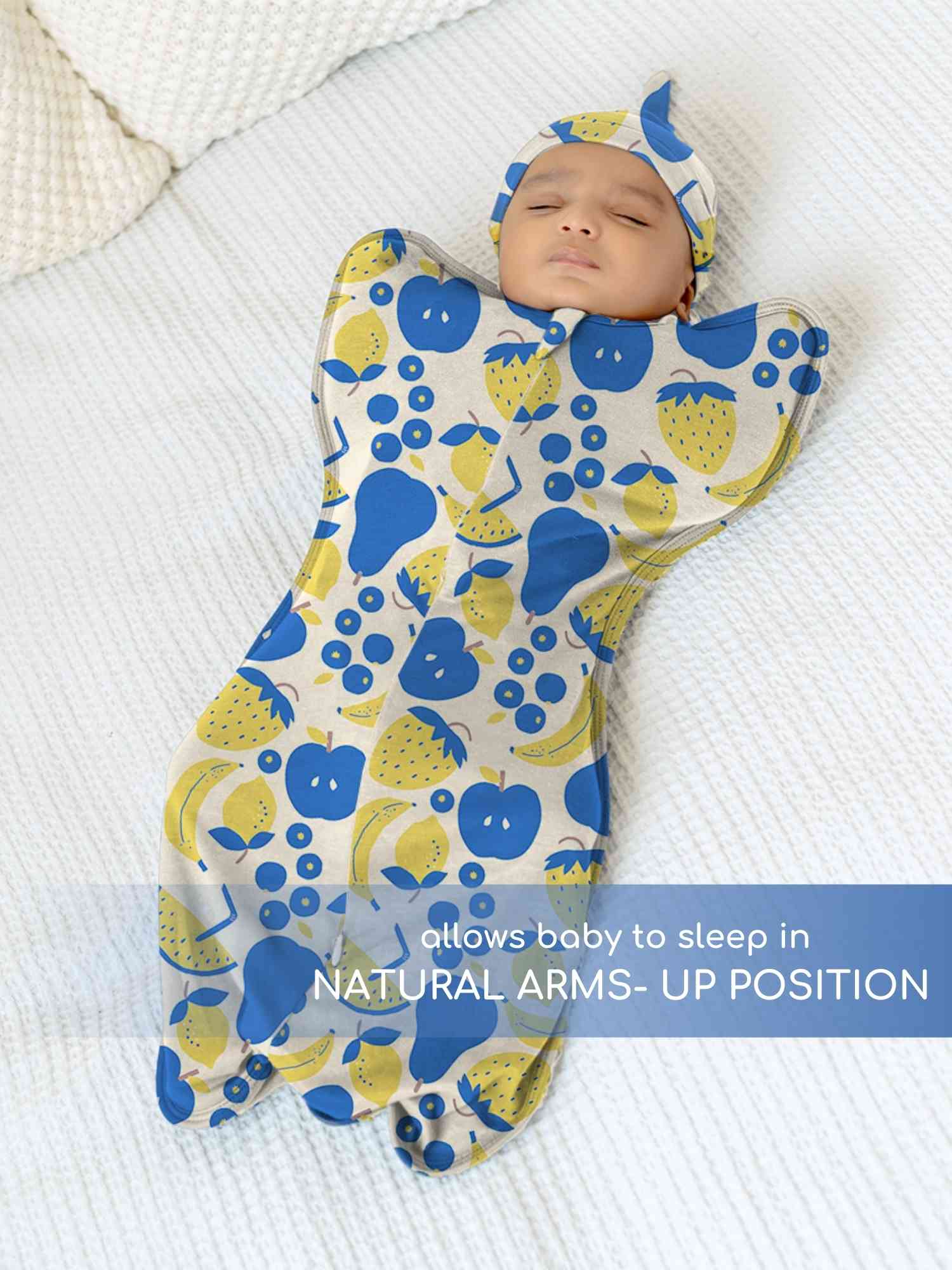 bamboo hands up swaddle pod for baby
