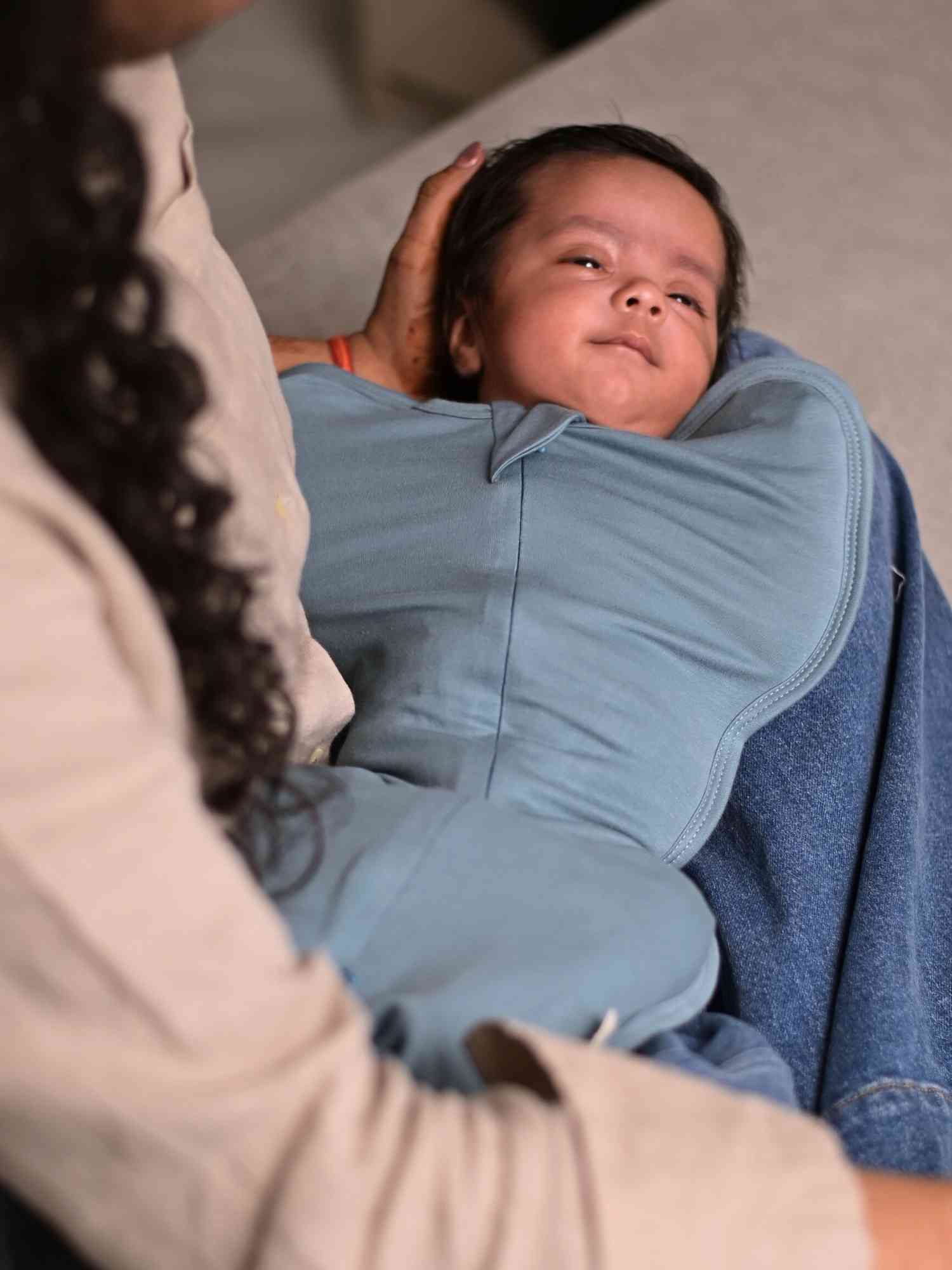 bamboo hands up swaddle pod for baby