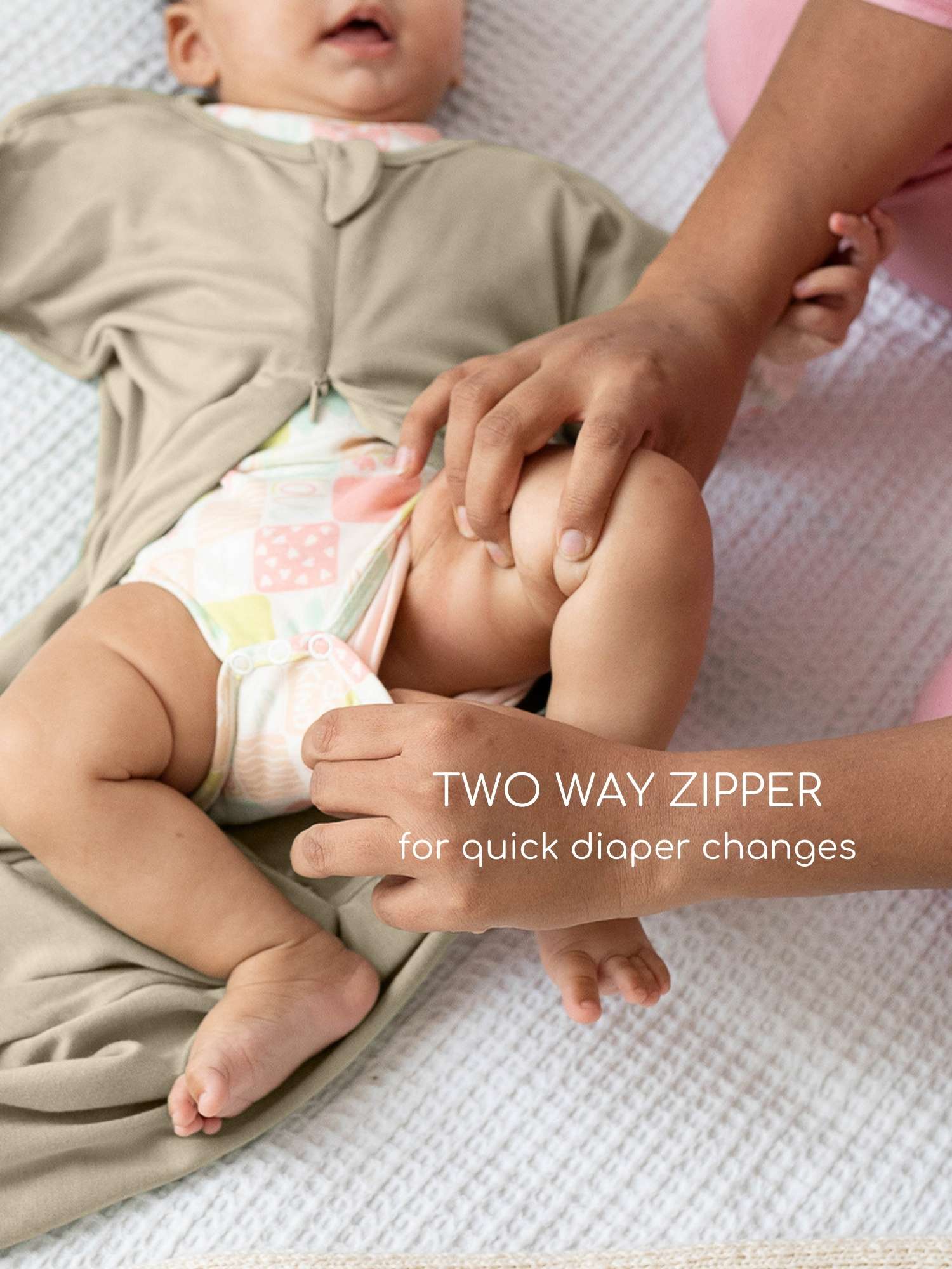 bamboo hands up swaddle pod for baby - solid colours