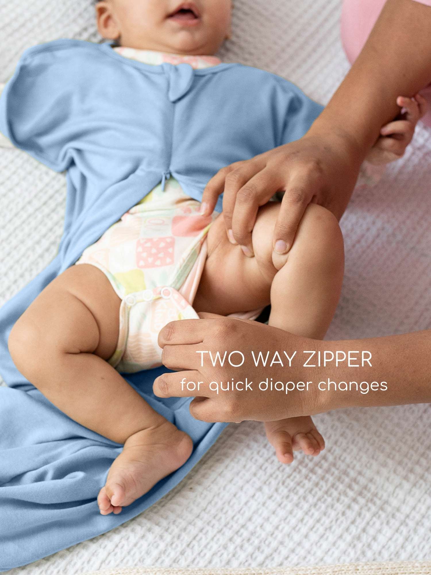 bamboo hands up swaddle pod for baby - solid colours