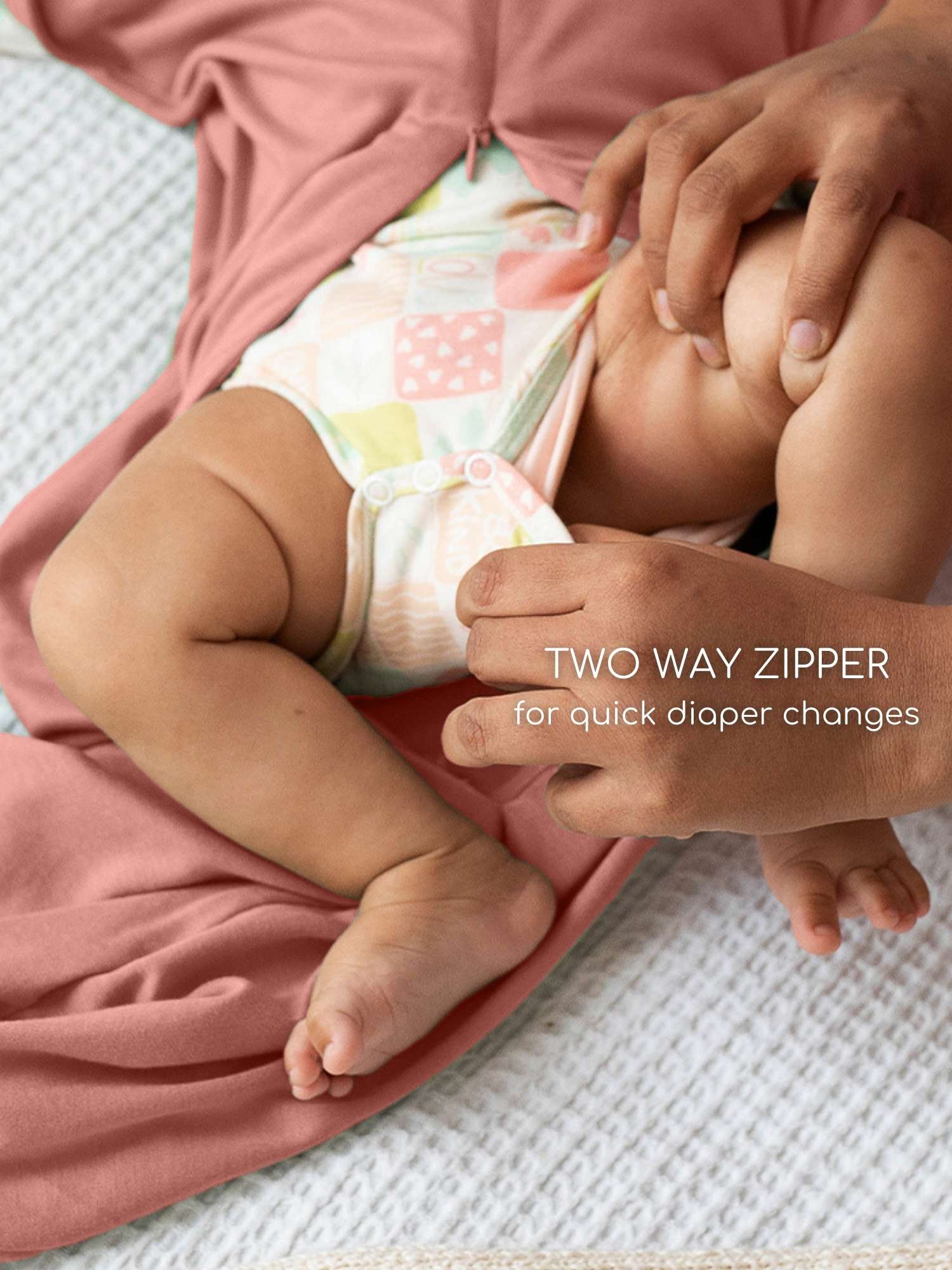 bamboo hands up swaddle pod for baby - solid colours