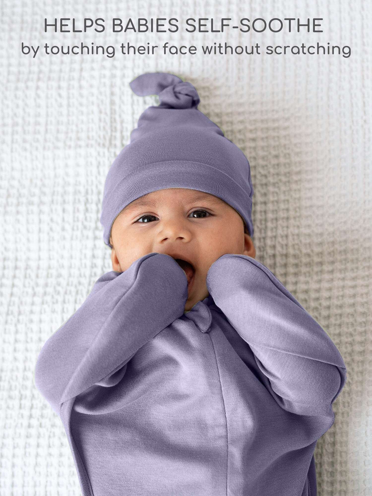 bamboo hands up swaddle pod for baby - solid colours