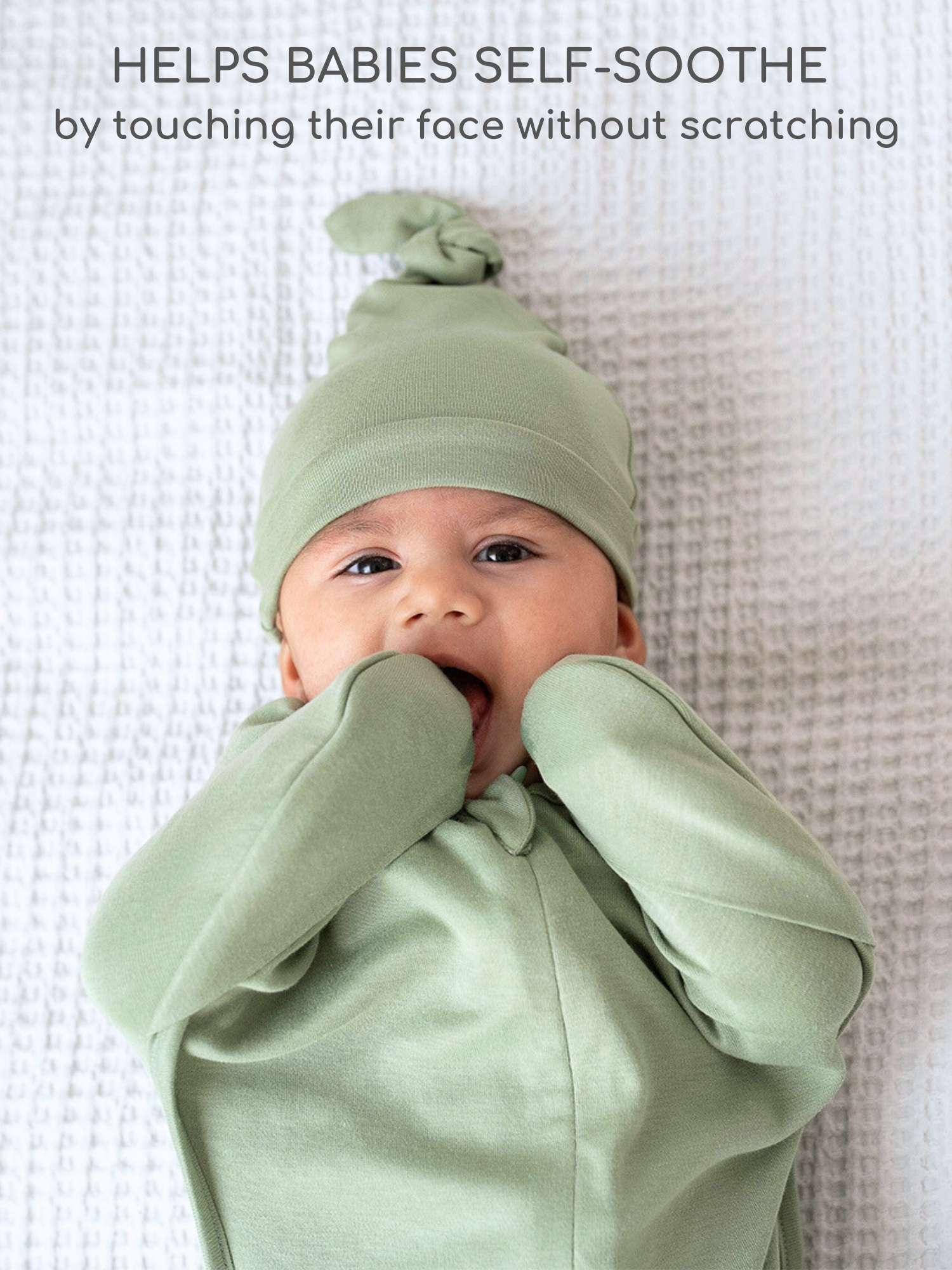 bamboo hands up swaddle pod for baby - solid colours