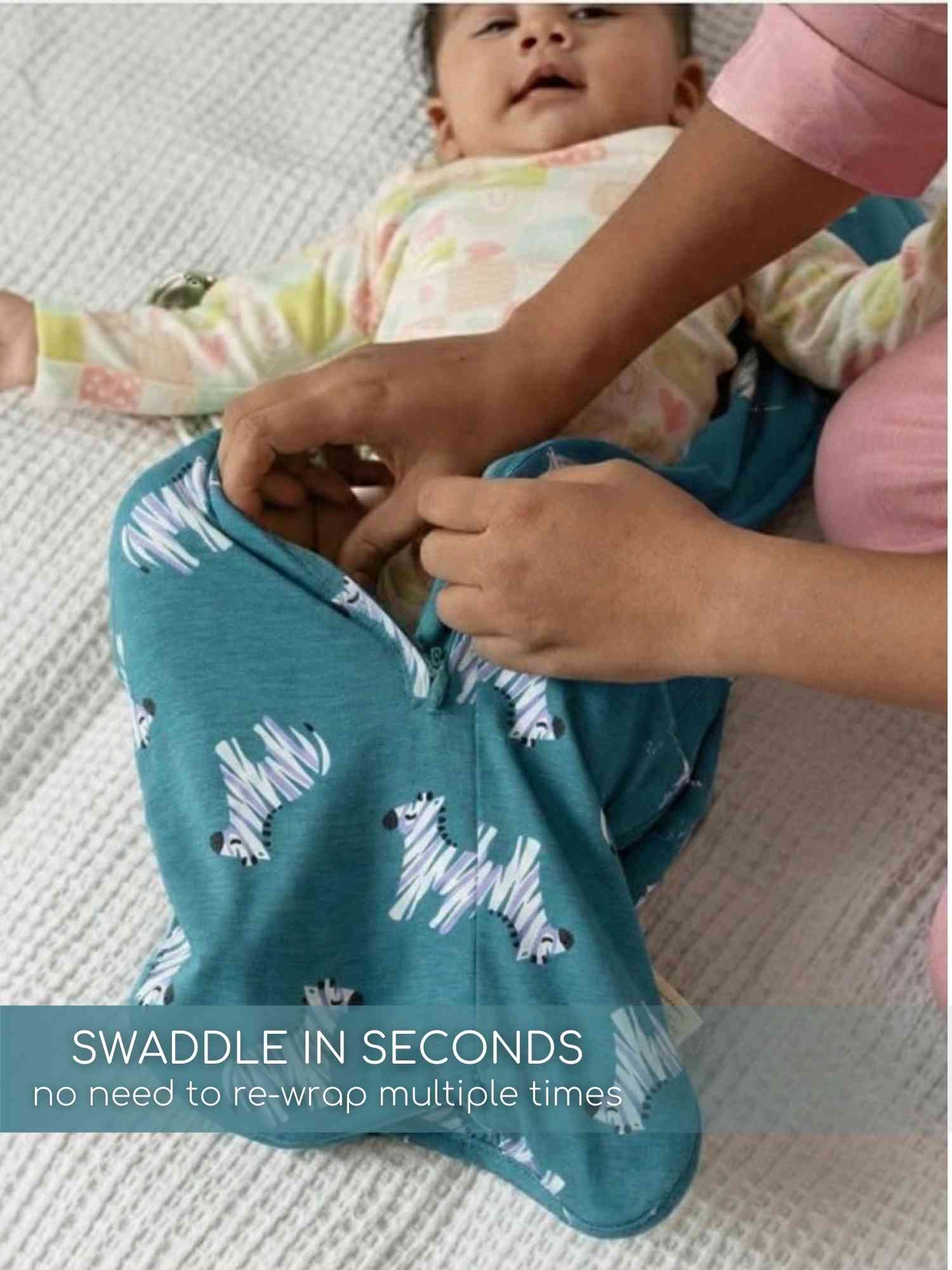 bamboo hands up swaddle pod for baby