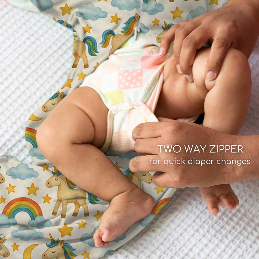 bamboo hands up swaddle pod for baby - prints