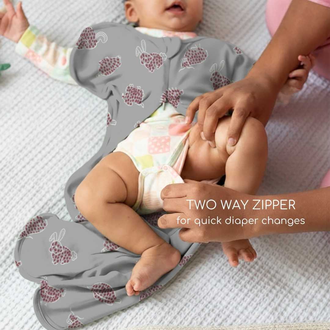bamboo hands up swaddle pod for baby - prints