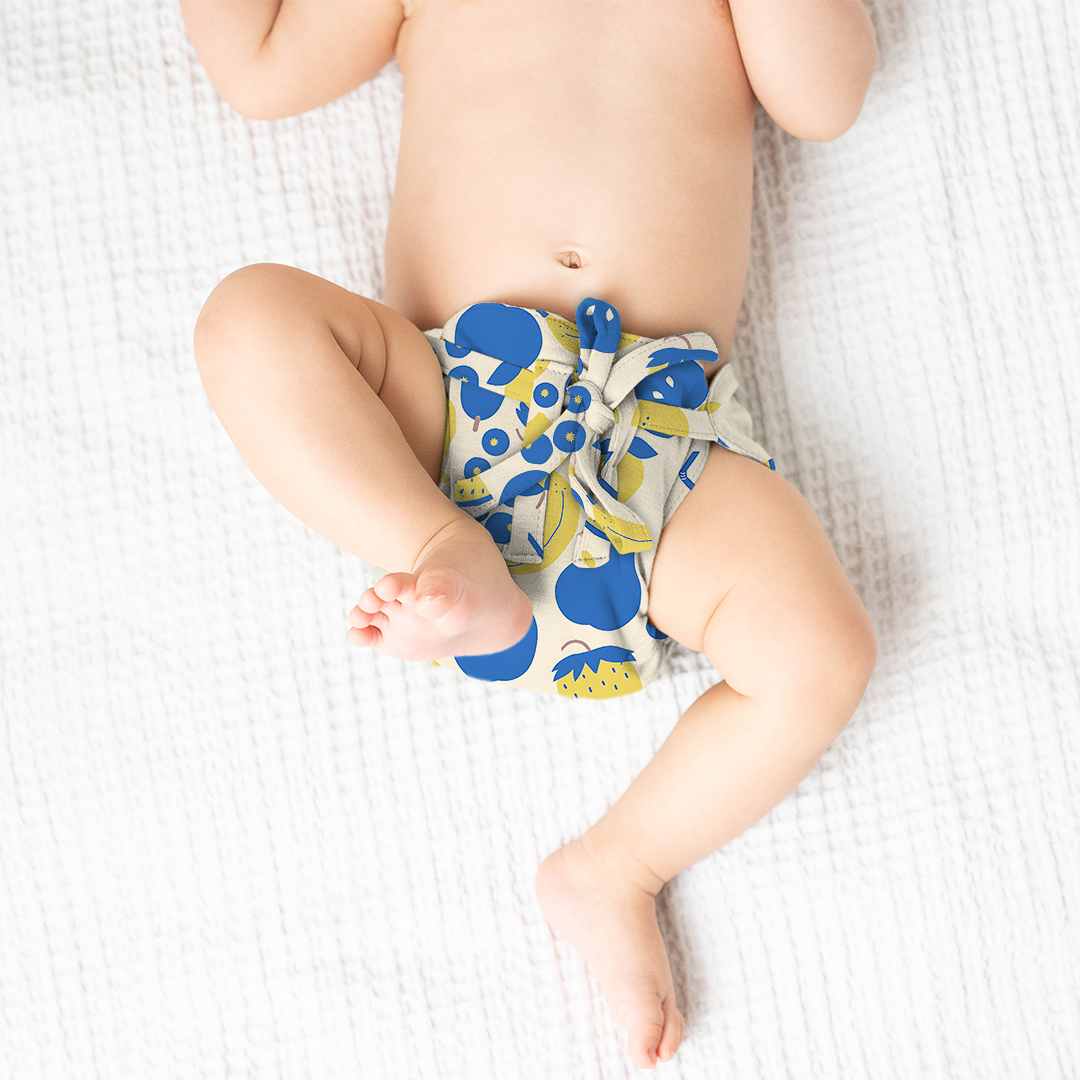 bamboo knit cloth nappy - prints