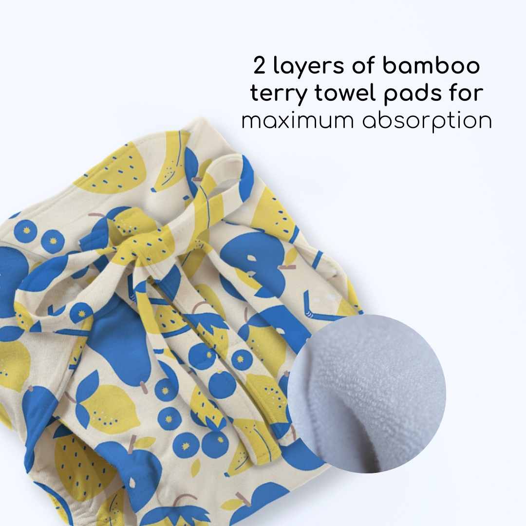bamboo knit cloth nappy - prints