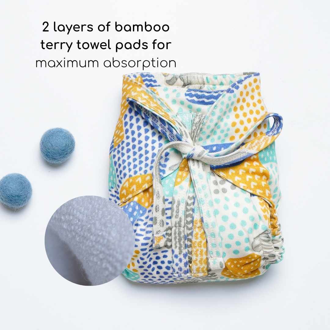 bamboo knit cloth nappy - prints