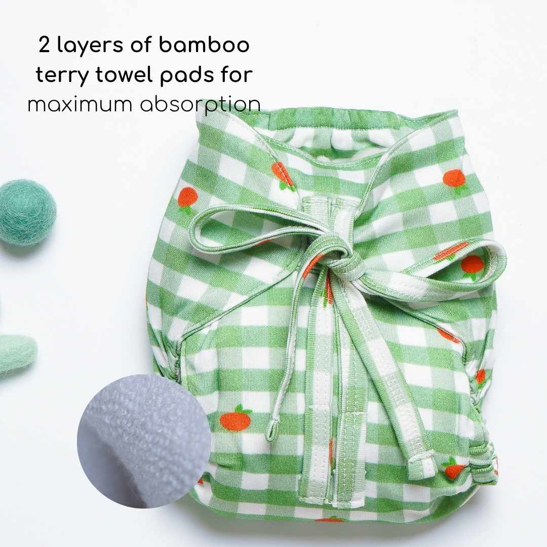 bamboo knit cloth nappy - prints