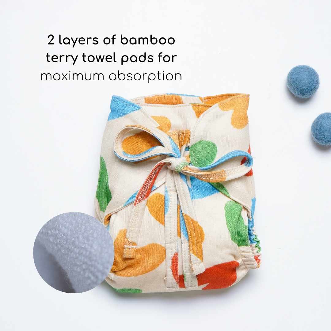bamboo knit cloth nappy - prints
