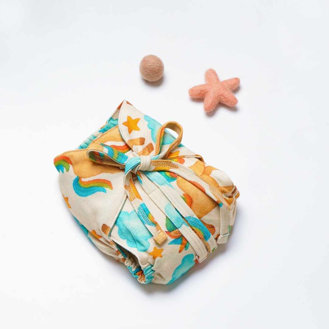 bamboo knit cloth nappy - prints