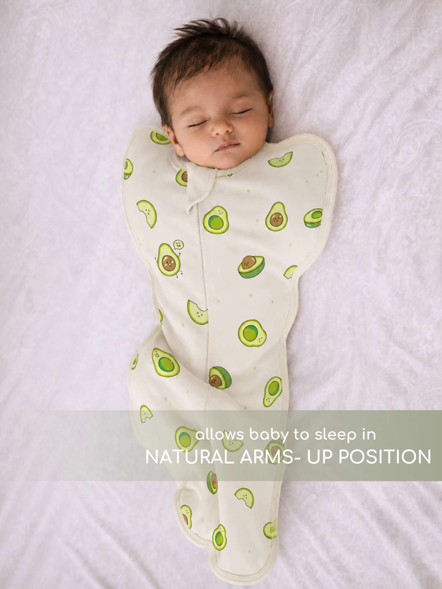bamboo hands up swaddle pod for baby