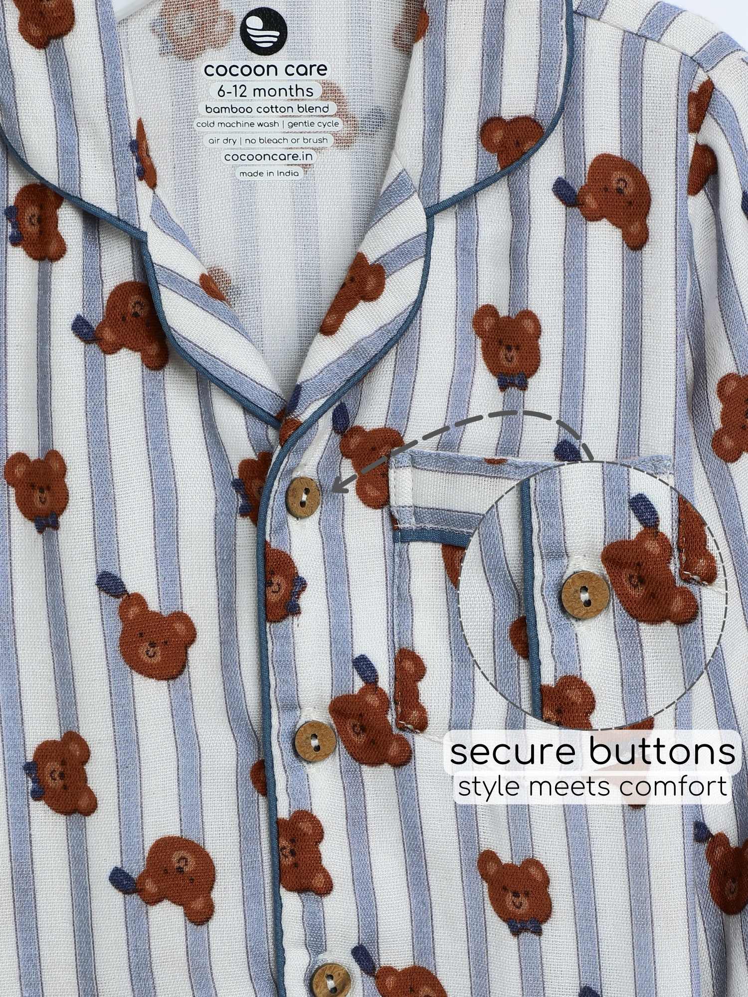 bamboo muslin nightsuit set