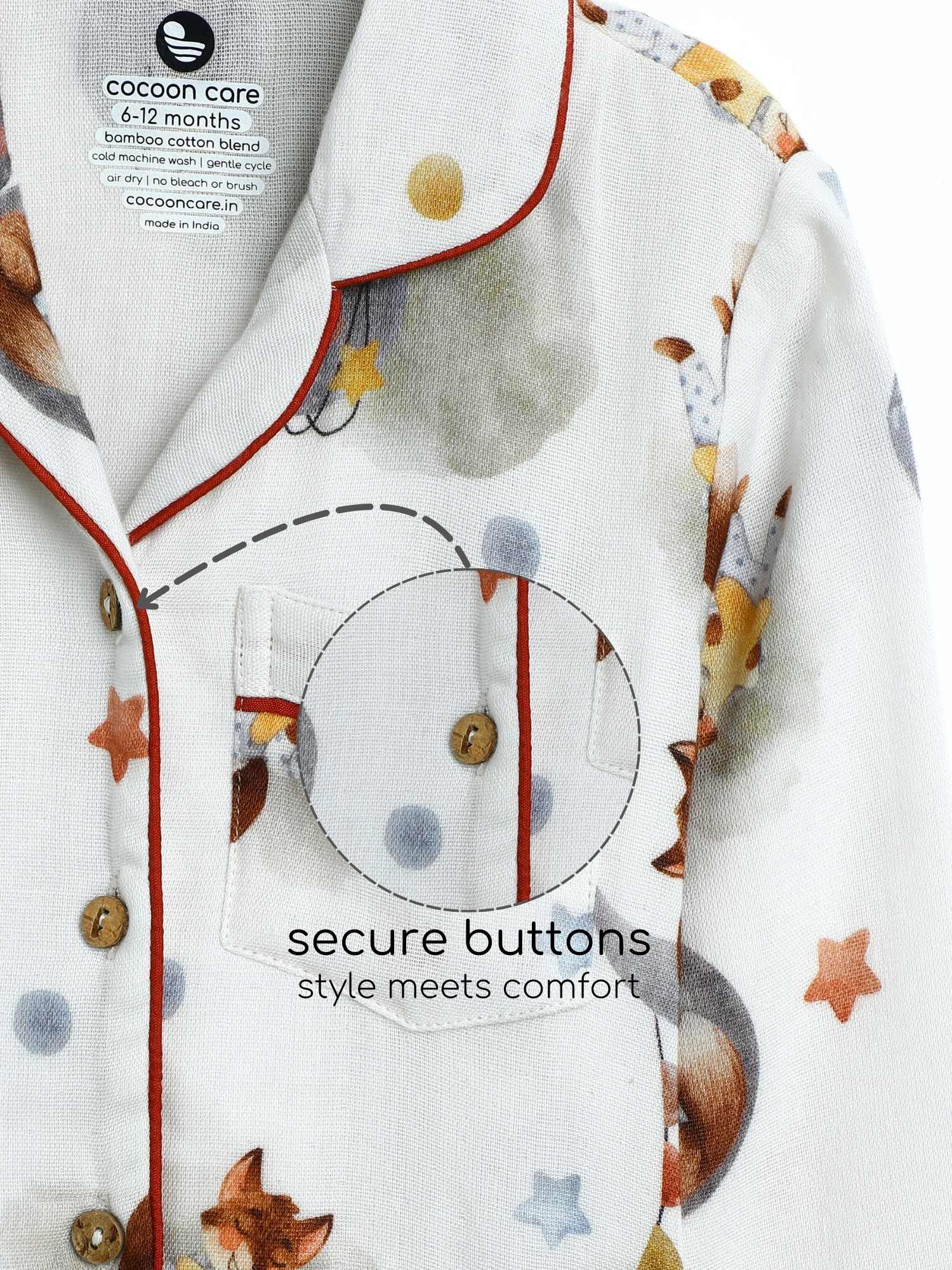 bamboo muslin nightsuit set