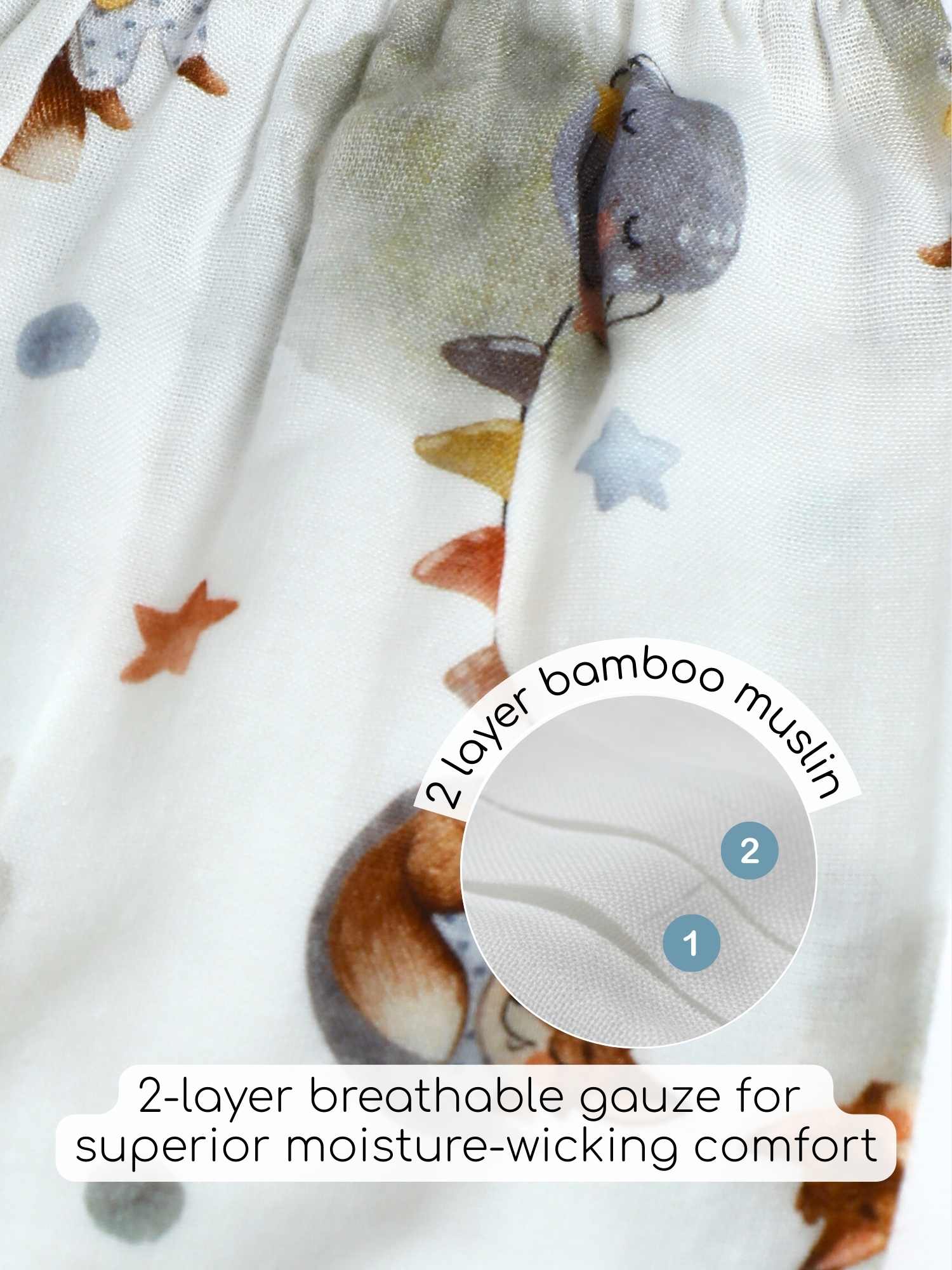 bamboo muslin nightsuit set