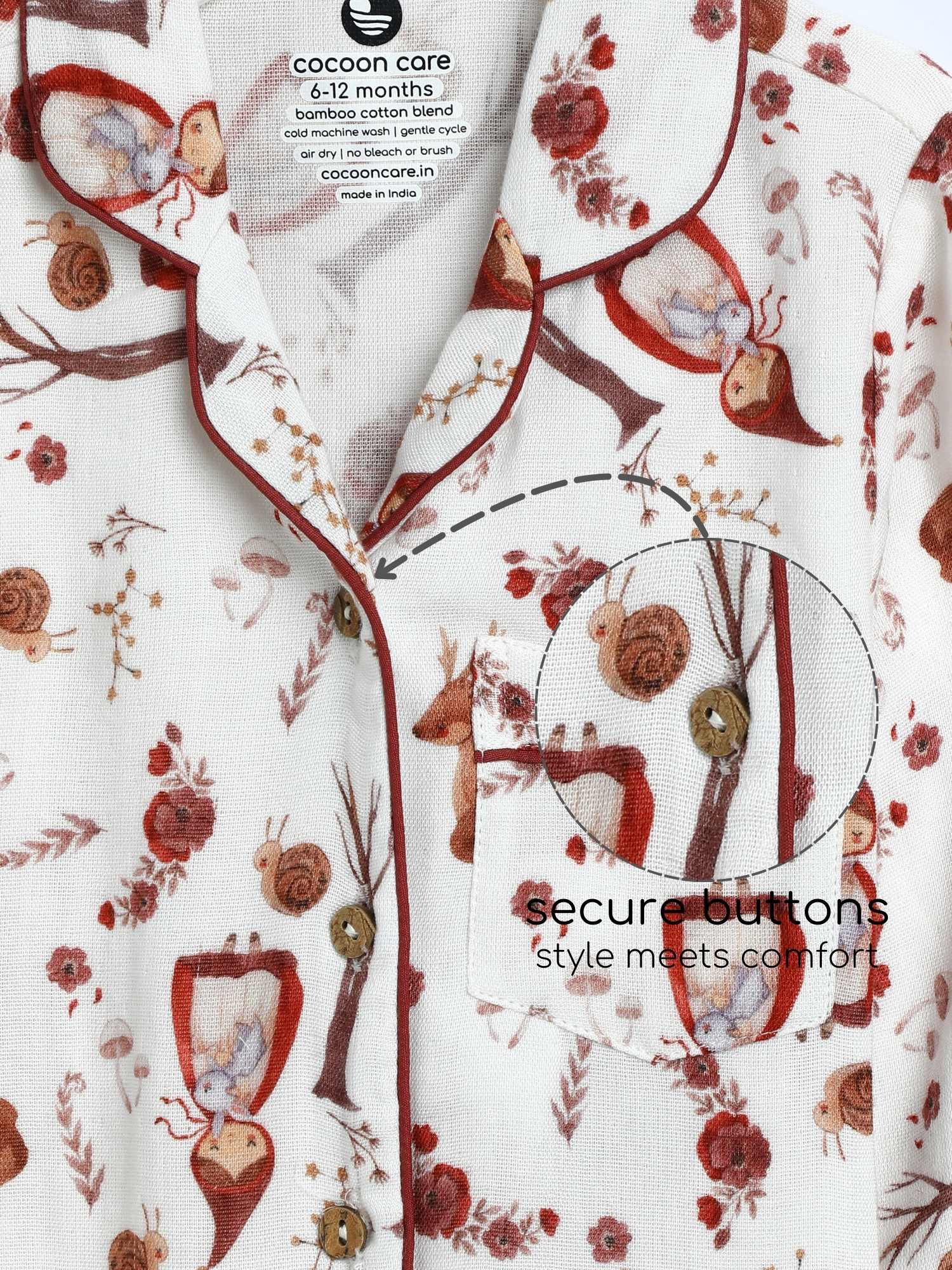 bamboo muslin nightsuit set