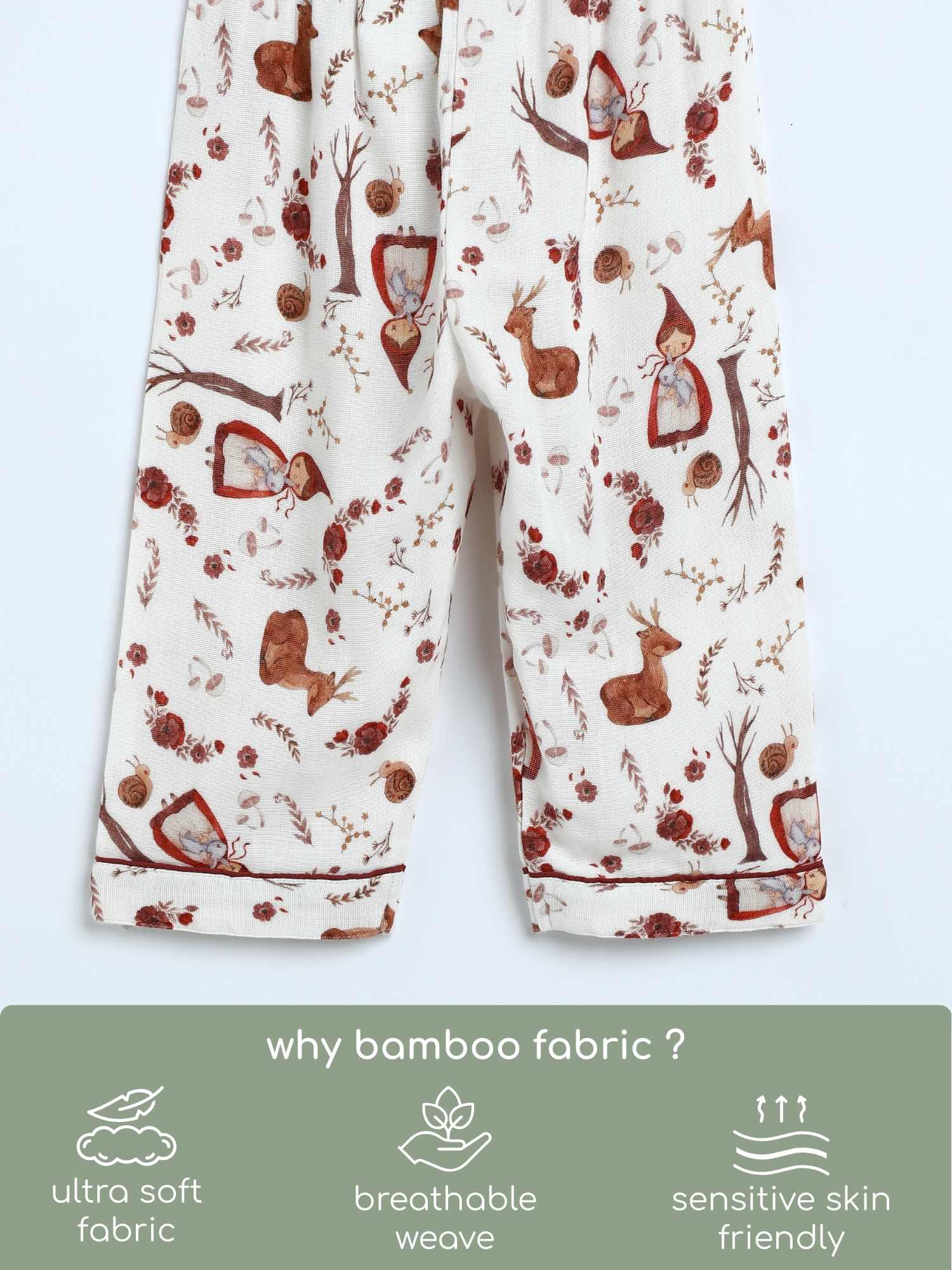 bamboo muslin nightsuit set