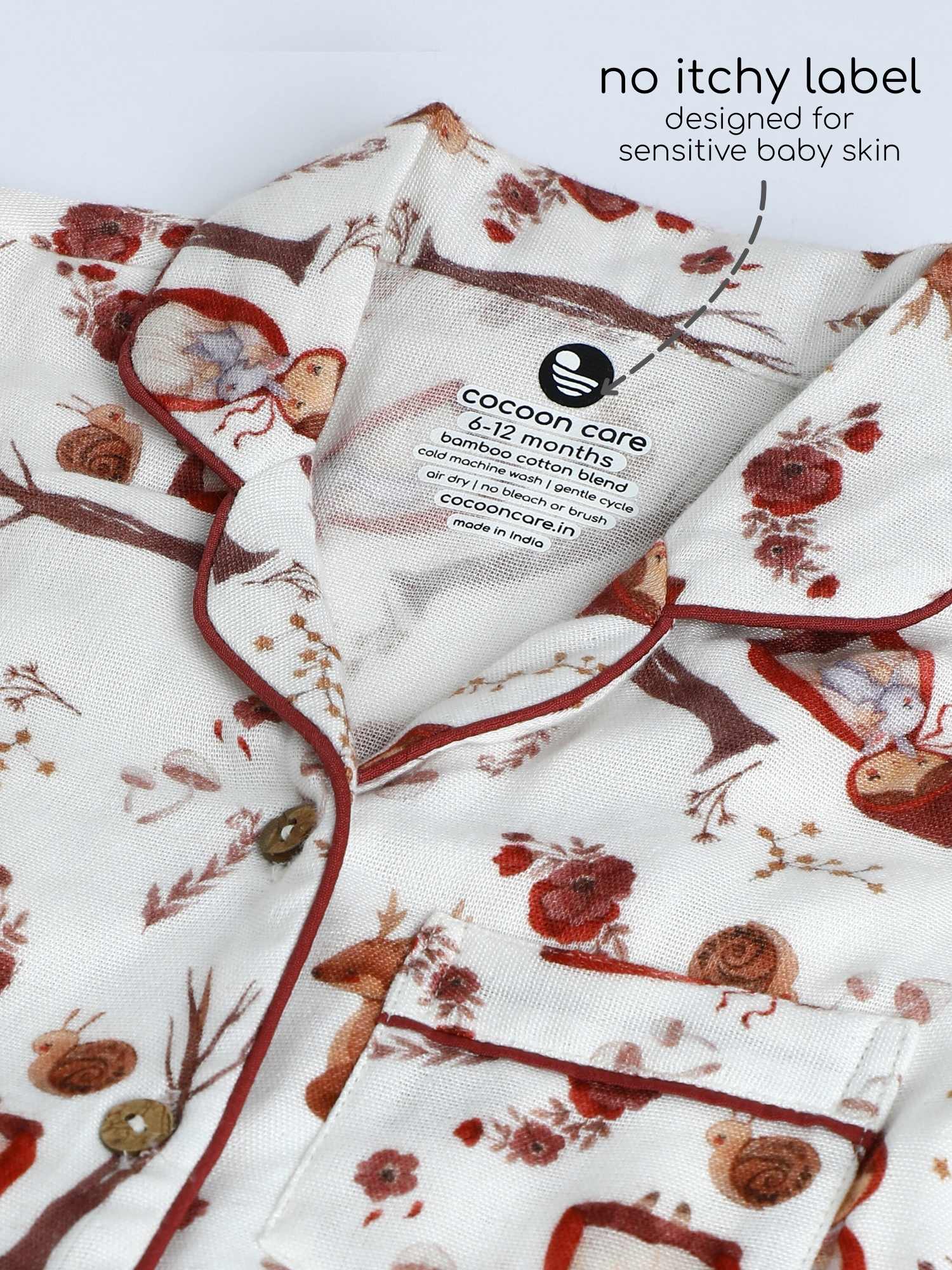 bamboo muslin nightsuit set