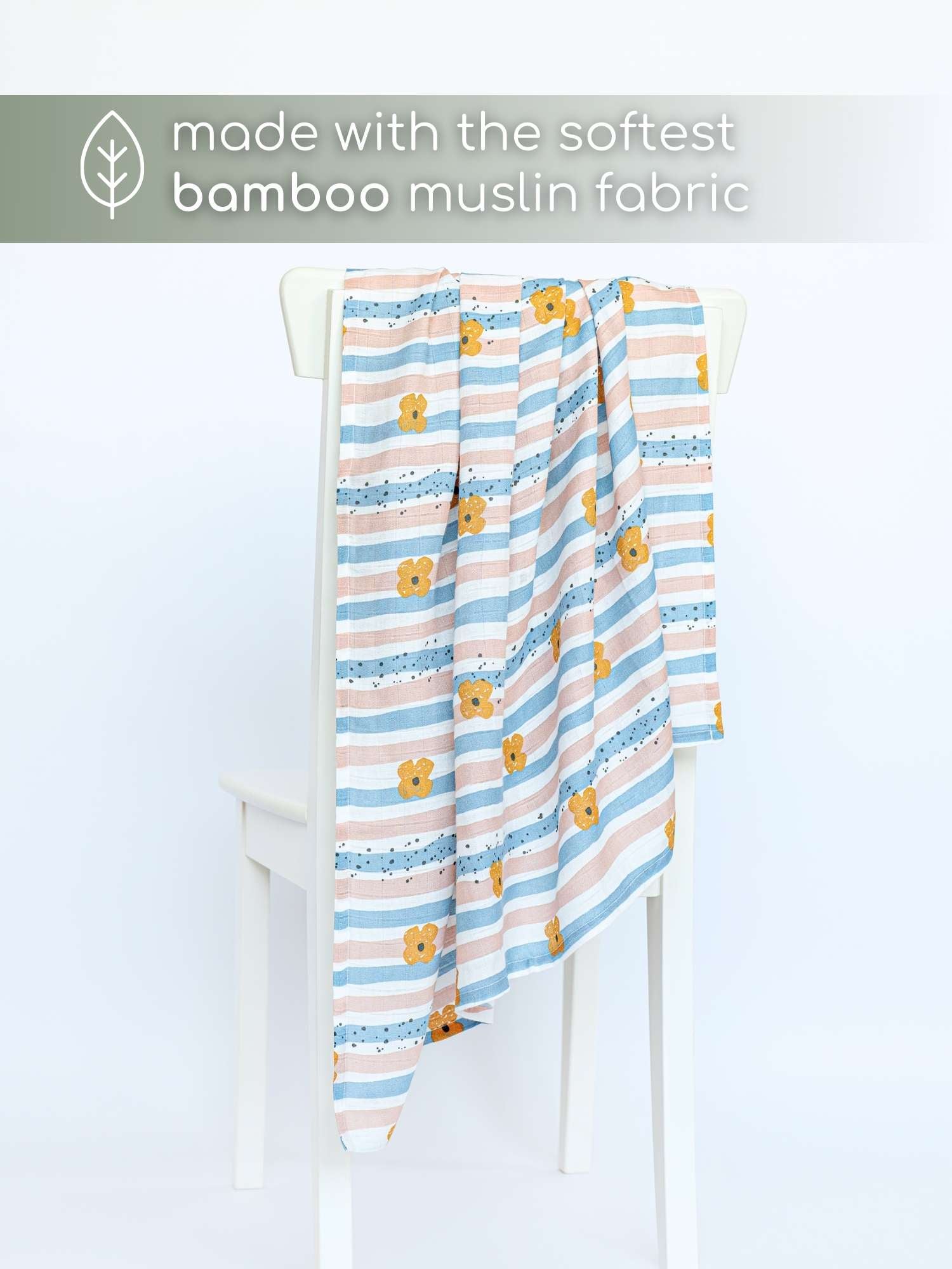 bamboo muslin swaddle - abstract world