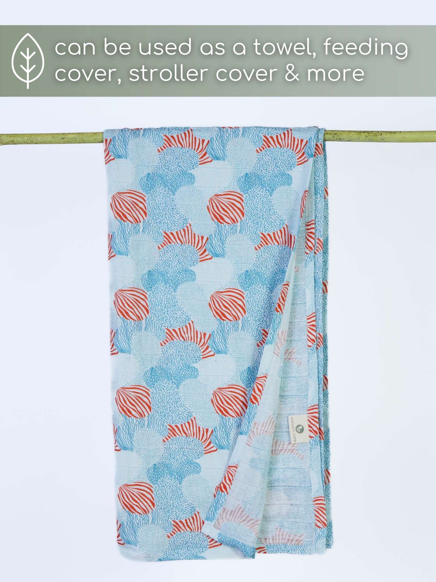 bamboo muslin swaddle - abstract world