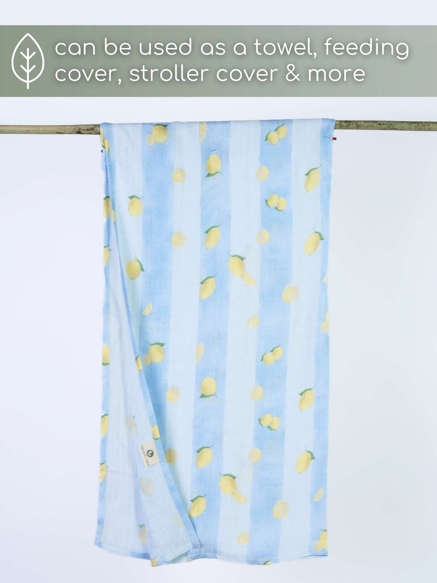 bamboo muslin swaddle - by the sea