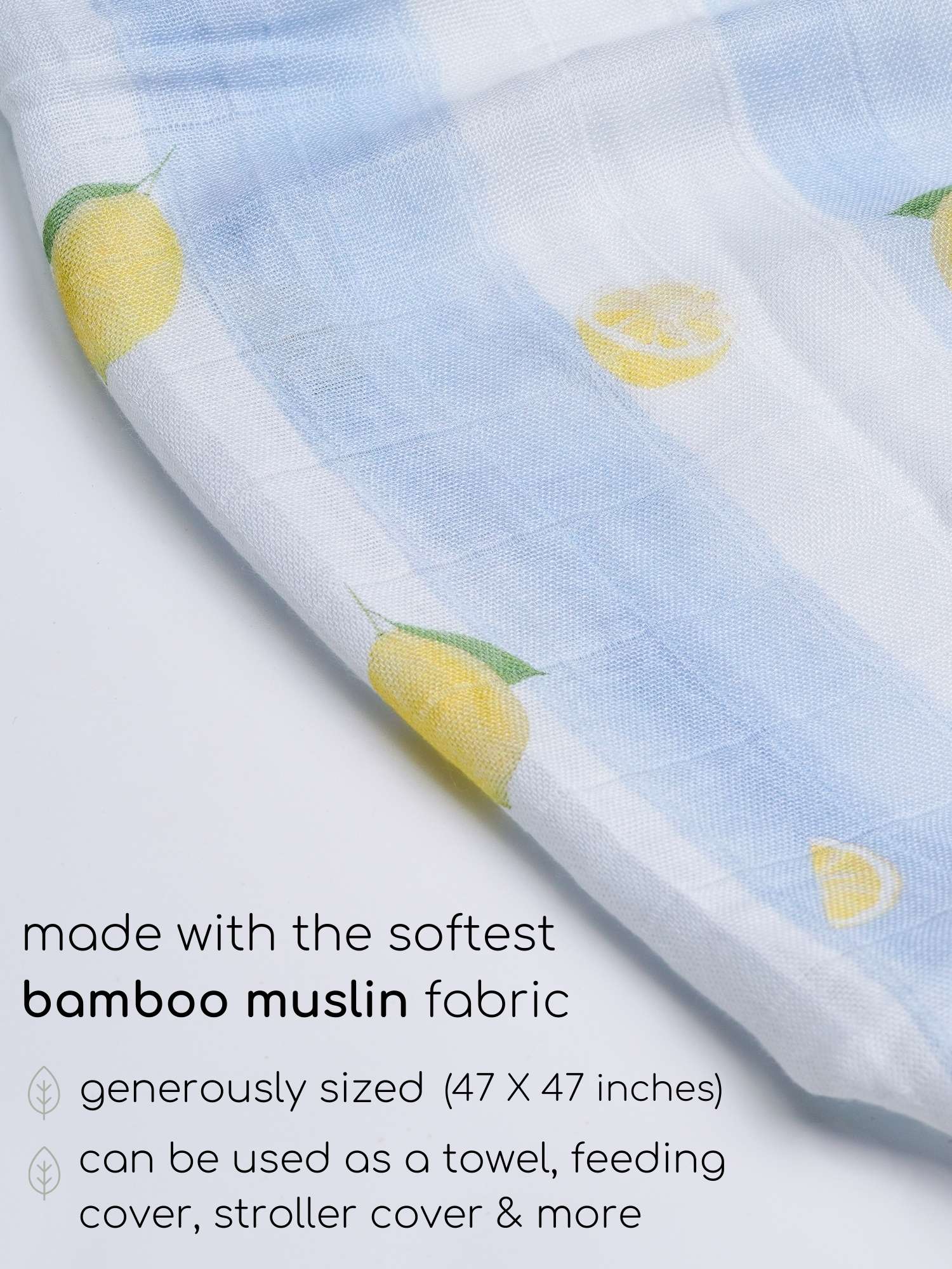 bamboo muslin swaddle - by the sea