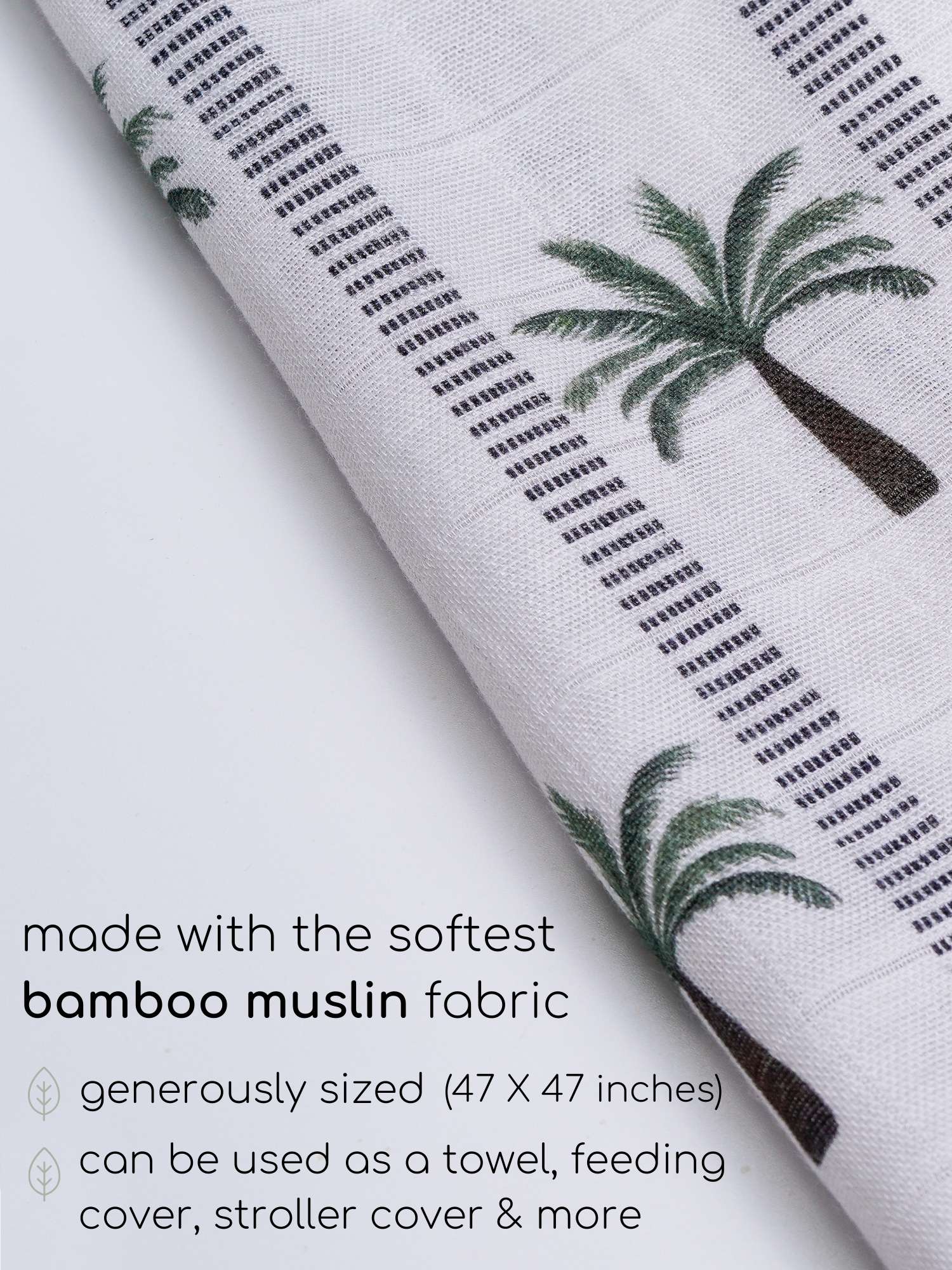bamboo muslin swaddle - by the sea