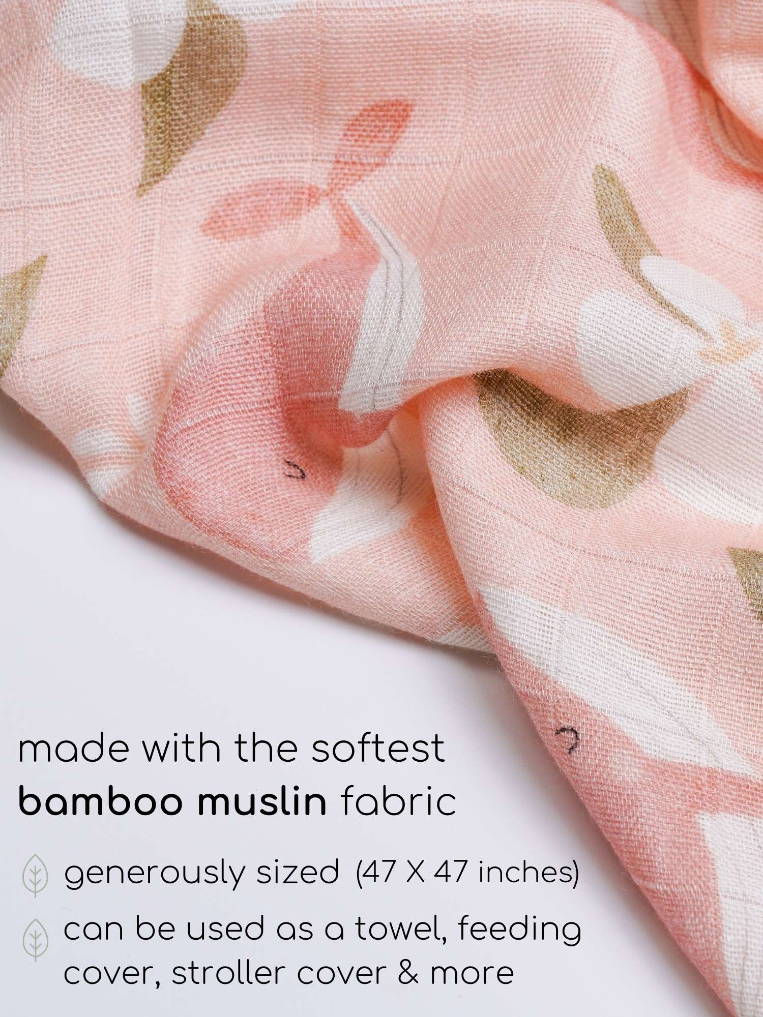 bamboo muslin swaddle - by the sea