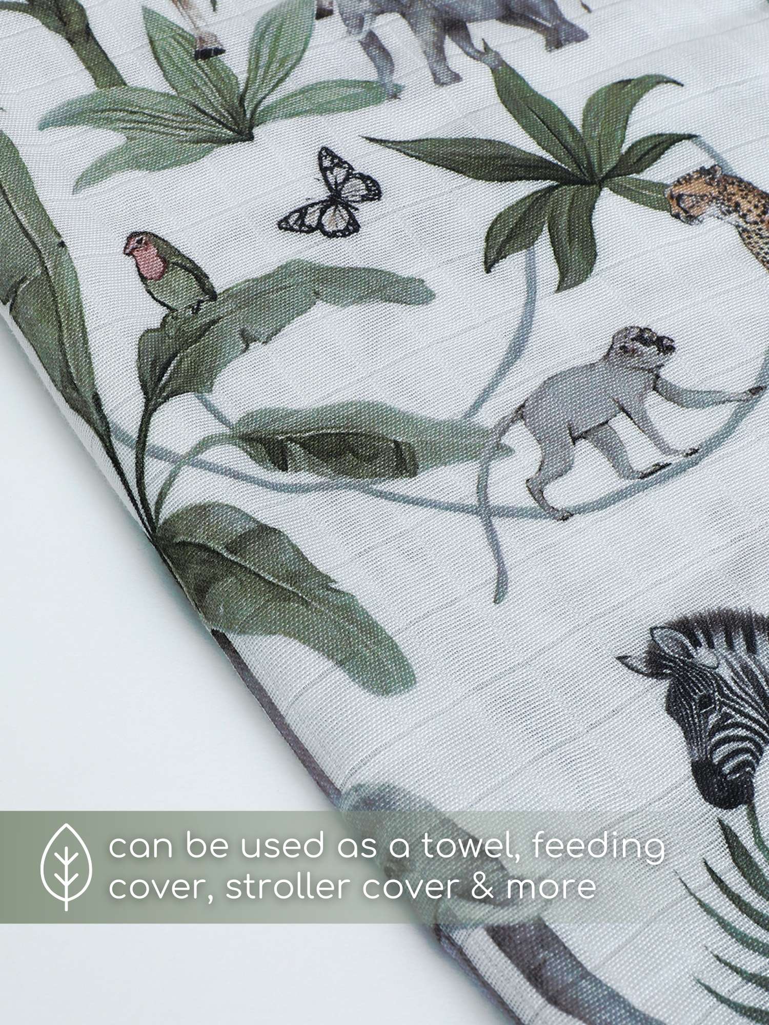 bamboo muslin swaddle - enchanted garden